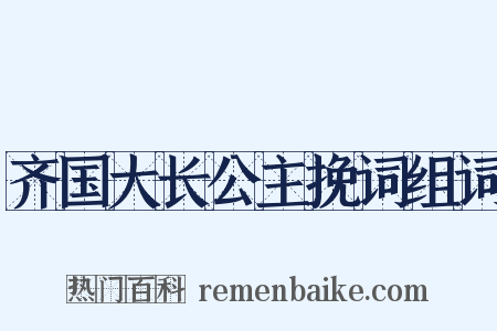 齐国大长公主挽词组词是什么意思的图片